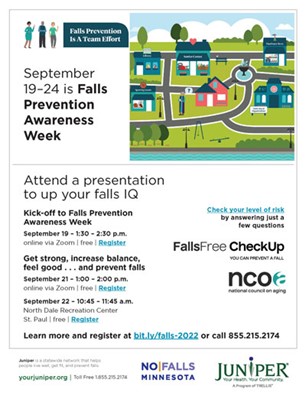 Falls Prevention Awareness Week flyer