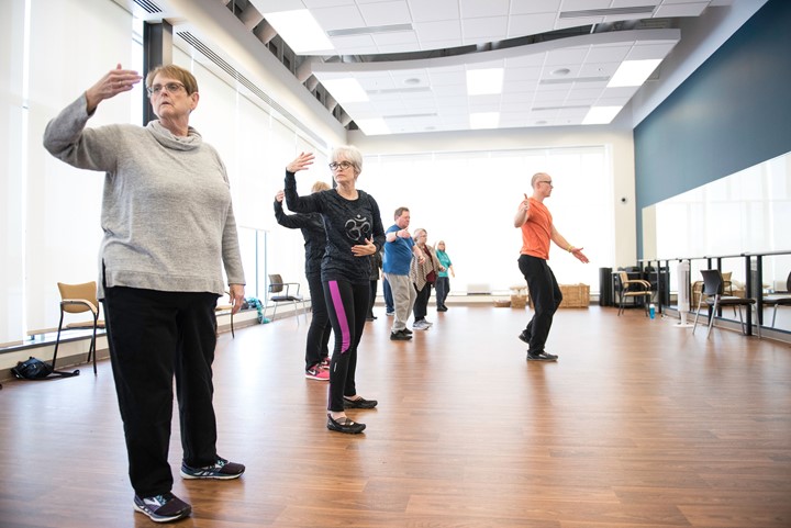 Participants in a Tai Ji Quan class