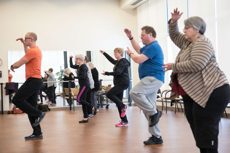 Participants in a Tai Ji Quan class